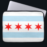 Chicago Flag Laptopschutzhülle<br><div class="desc">Patriotische Flagge von Chicago,  Illinois.</div>