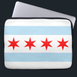 Chicago Flag Laptopschutzhülle<br><div class="desc">Patriotische Flagge von Chicago,  Illinois.</div>