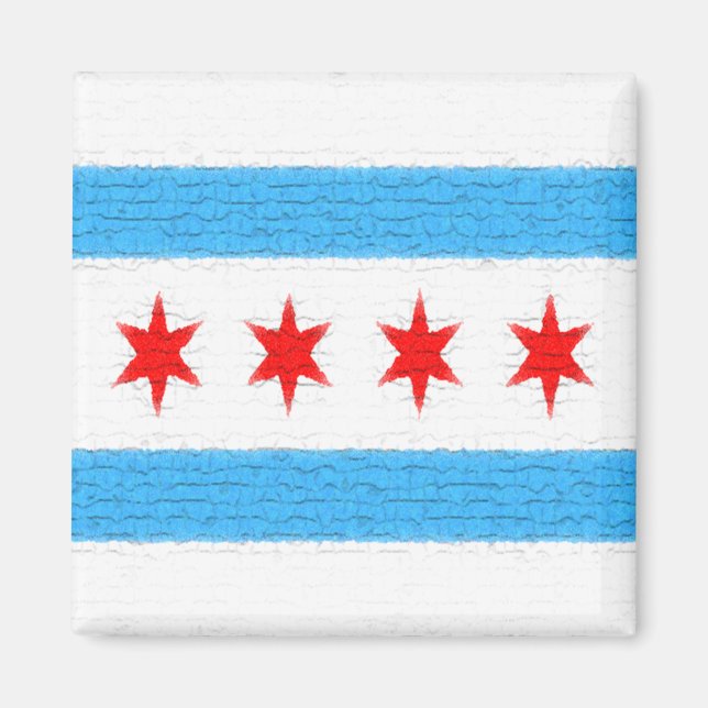 Chicago Flag Magnet (Vorne)