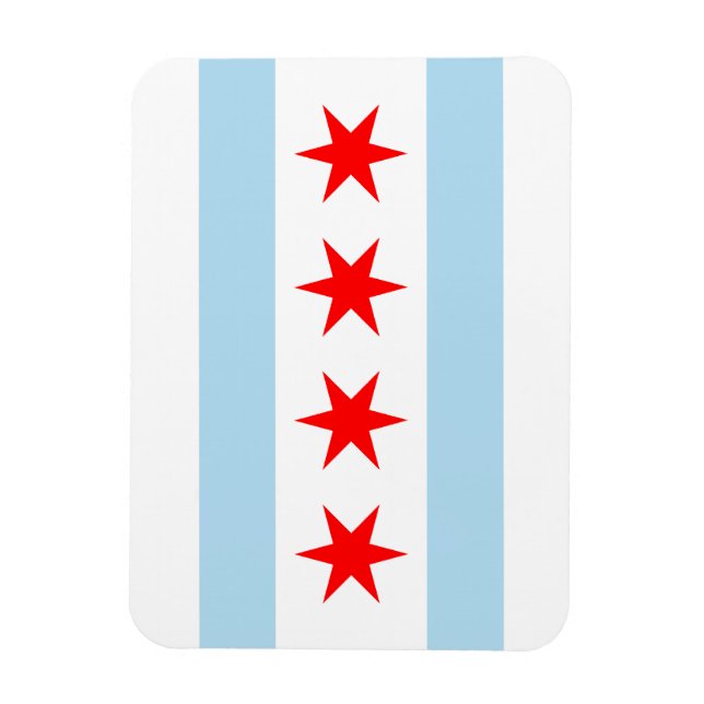 Chicago Flag Magnet (Vertikal)