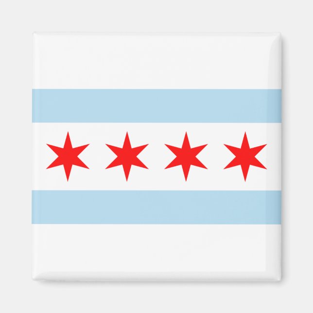 Chicago Flag Magnete (Vorne)