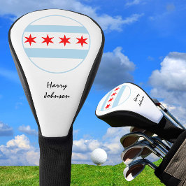Chicago Flag & Mit Monogramm Golf Clubs Covers USA Headcover