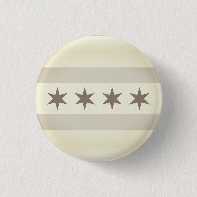 Chicago Flag Noir Button (Vorderseite)