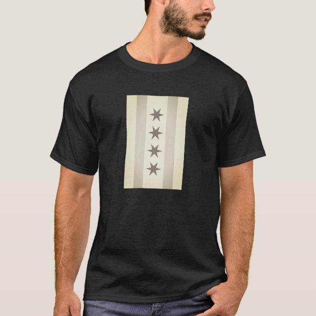 Chicago Flag Noir T - Shirt (Vorderseite)