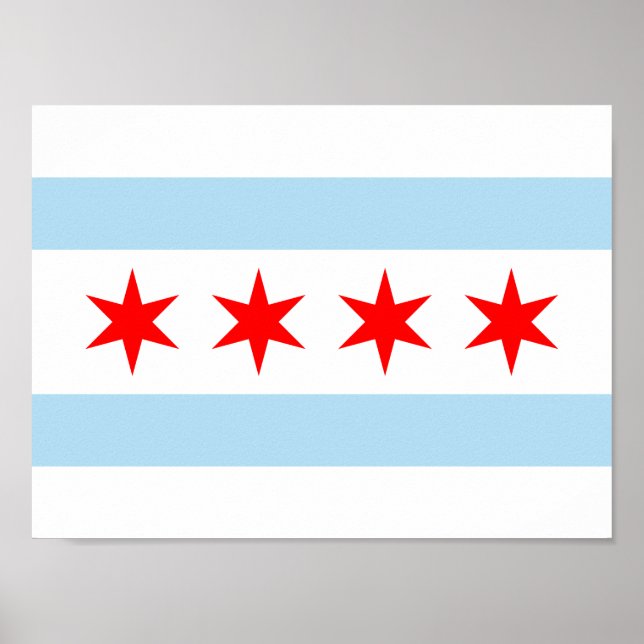 Chicago Flag Poster (Vorne)