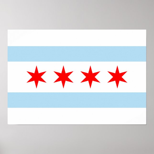 Chicago Flag Poster (Vorne)