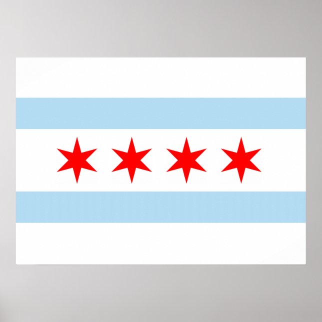 Chicago Flag Poster (Vorne)