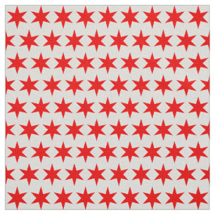 Chicago Flag Red 6-Punkte-Sternmuster Stoff