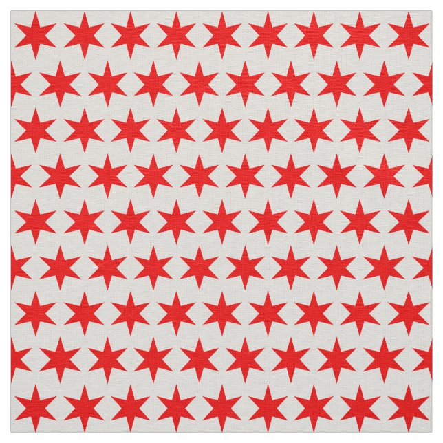 Chicago Flag Red 6-Punkte-Sternmuster Stoff (Muster)