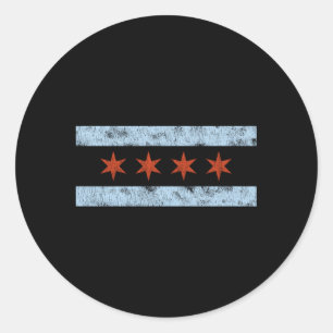 Chicago Flag Runder Aufkleber