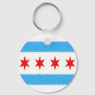 Chicago Flag Schlüsselanhänger