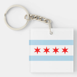 Chicago Flag Schlüsselanhänger