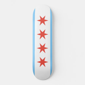 Chicago Flag Skate Board Skateboard