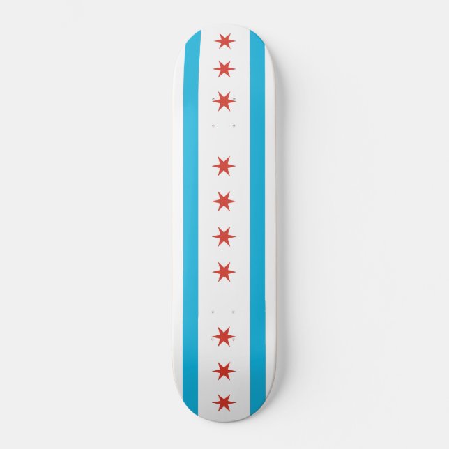 Chicago Flag Skateboard (Vorderseite)