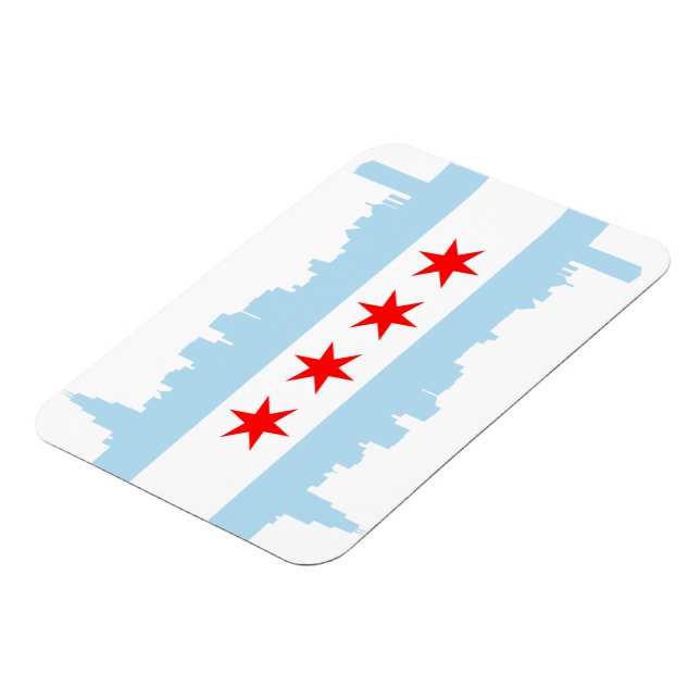 Chicago Flag Skyline Premium Flex Magnete (Linke Seite)