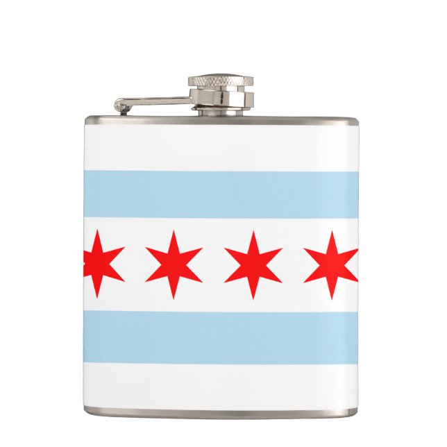 Chicago Flag Souvenir Flachmann (Vorderseite)