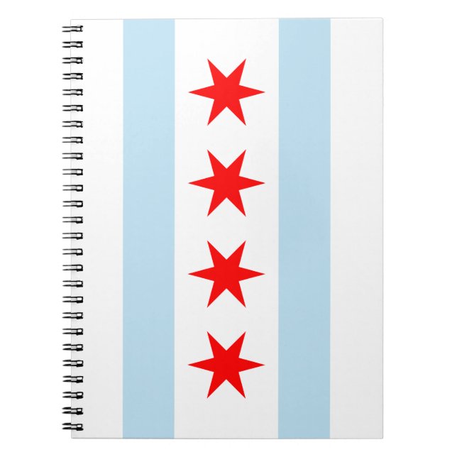 Chicago Flag Spiral Notebook Notizblock (Vorderseite)