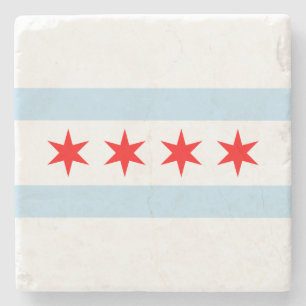 Chicago Flag Stone Untersetzer