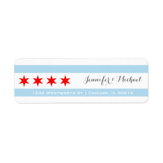 Chicago Flag Template | Roter Star | Blaue Streife