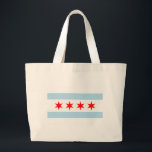Chicago Flag Tobag Jumbo Stoffbeutel<br><div class="desc">Extravagante Hose Chicago Fahne Tasche</div>