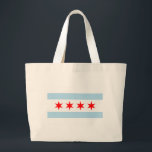 Chicago Flag Tobag Jumbo Stoffbeutel<br><div class="desc">Extravagante Hose Chicago Fahne Tasche</div>
