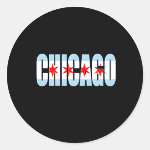 Chicago Flag Zuhause Liebe City Runder Aufkleber