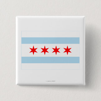 Chicago-Flagge Button