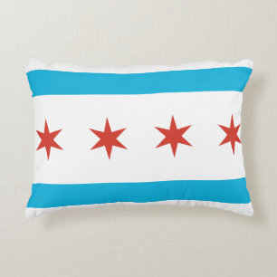 Chicago-Flagge Dekokissen