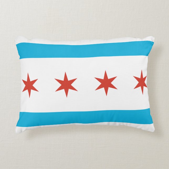 Chicago-Flagge Dekokissen (Vorderseite)