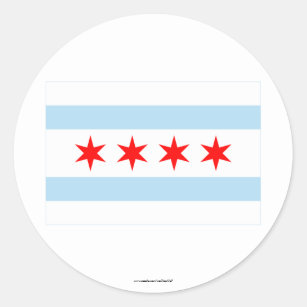 Chicago-Flagge Runder Aufkleber