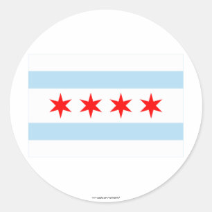 Chicago-Flagge Runder Aufkleber
