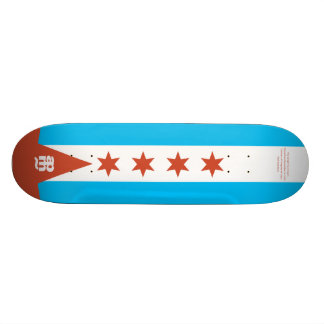 Chicago-Flagge Skateboard