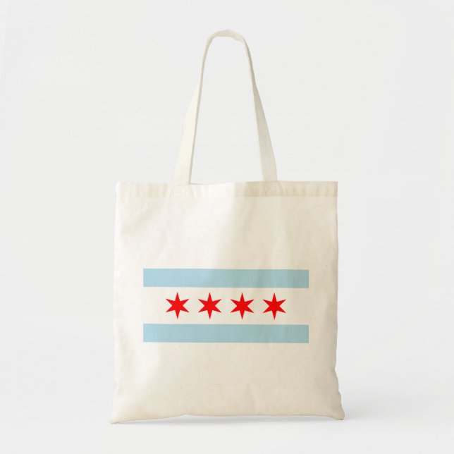 Chicago-Flagge Tragetasche (Vorne)