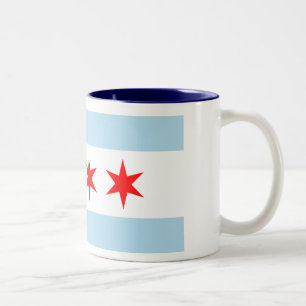 Chicago-Flagge Zweifarbige Tasse