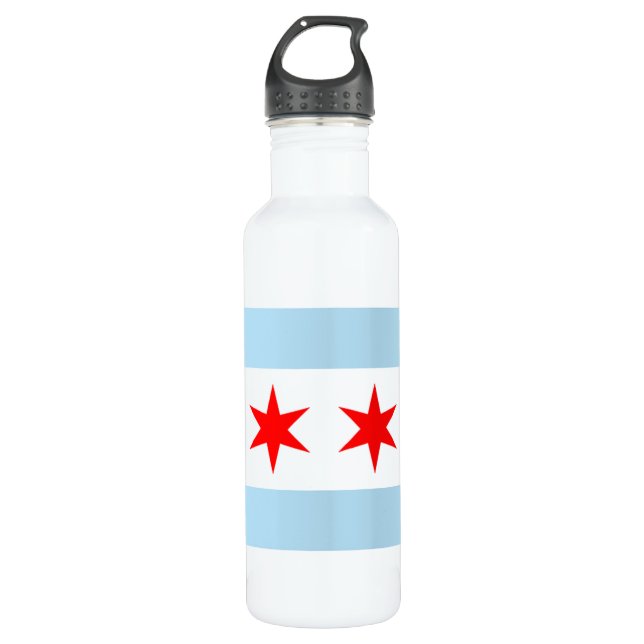 Chicago-Flaggen-Freiheits-Flasche Trinkflasche (Vorderseite)