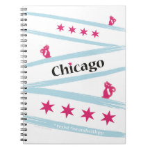Chicago-Flaggen-gewundenes Notizbuch mit Pussycats