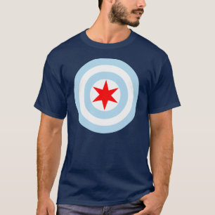 Chicago-Flaggen-Schild-T-Shirt T-Shirt