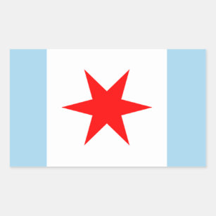 Chicago-Flaggen-Sternenbanner Aufkleber