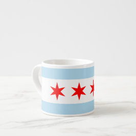 Chicago-Flaggen-Tunnel-bohrwagenTasse Espressotasse