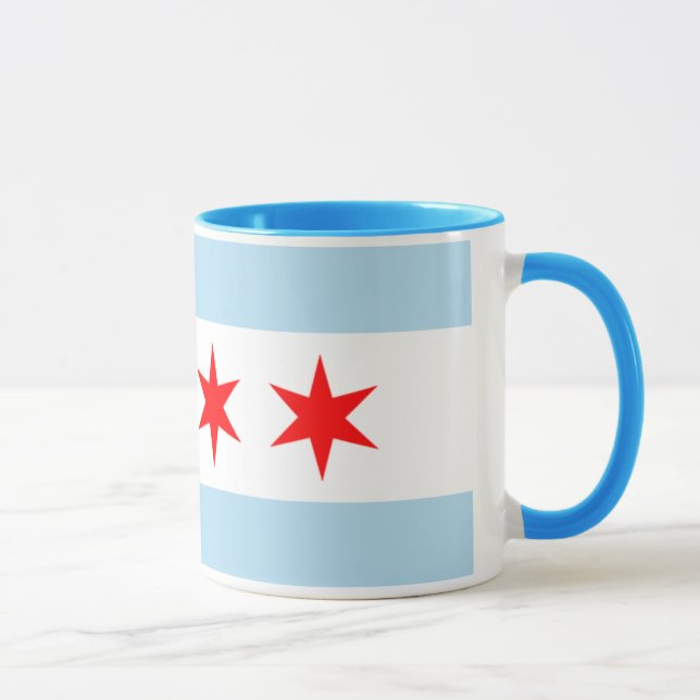 Chicago-Flaggenweckerkaffee-Tee-Tasse Tasse (Rechts)