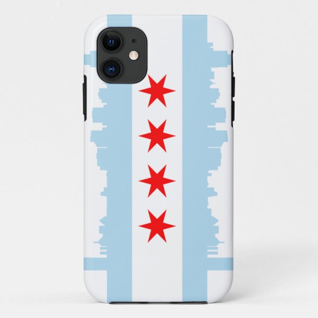 Chicago-Flaggeskyline-Case-Mate iPhone 5 Case-Mate iPhone Hülle (Rückseite)