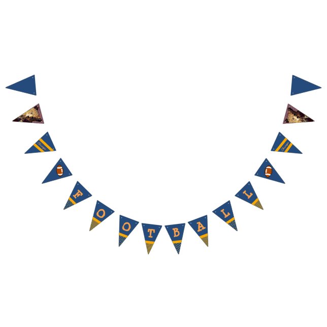 Chicago Football Sports Team Orange Blue Banner (Alle)