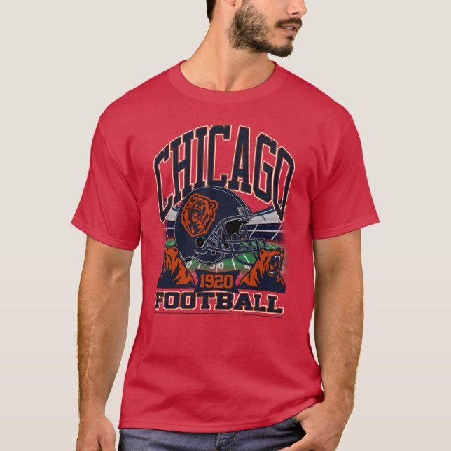 Chicago Football - Vintage Gridiron Legacy T-Shirt (Vorderseite)