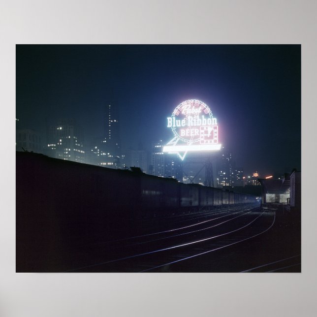 Chicago Freight Yard, 1943. Vintages Foto Poster (Vorne)