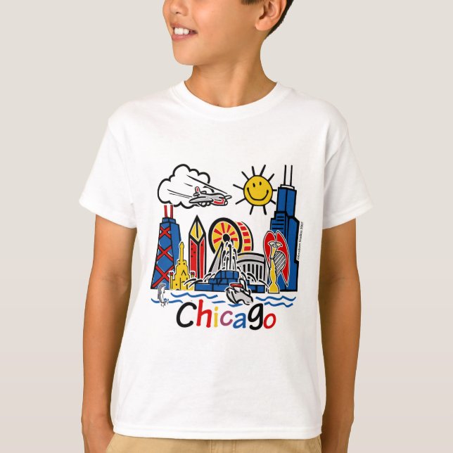 Chicago Fun Kids Skyline T-Shirt (Vorderseite)