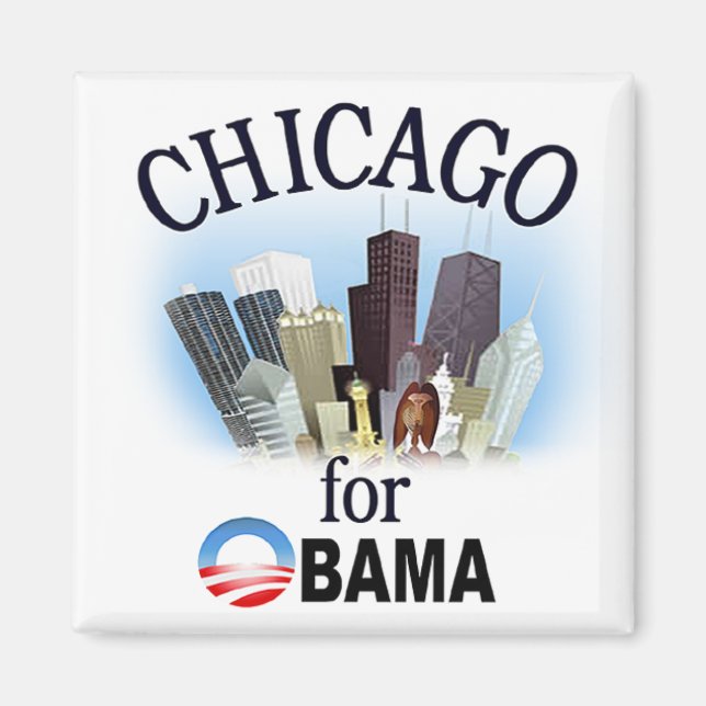 Chicago für Obama Magnet (Vorne)