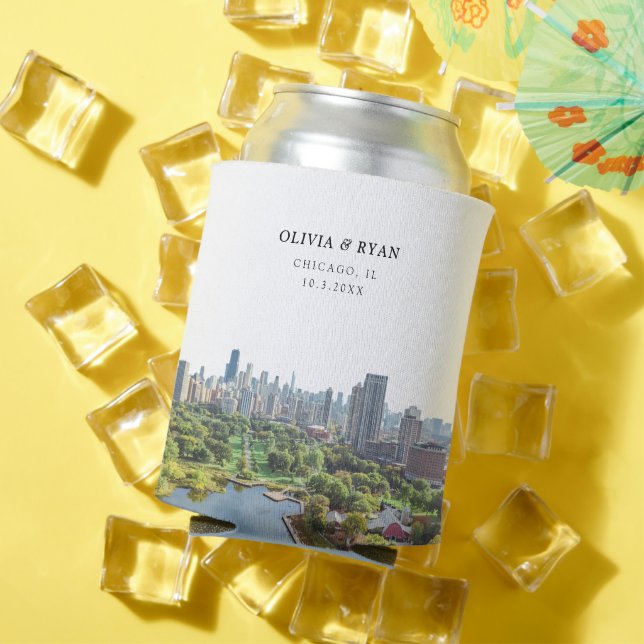 Chicago Gastgeschenk Hochzeit Custom Dosenkühler (In Situ Sommer)