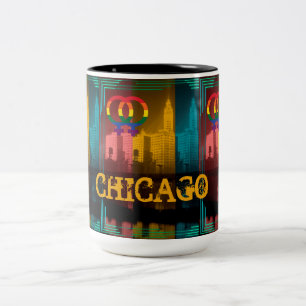 Chicago Gay Lesbian Interest Rainbow Wrigley Bldg Zweifarbige Tasse