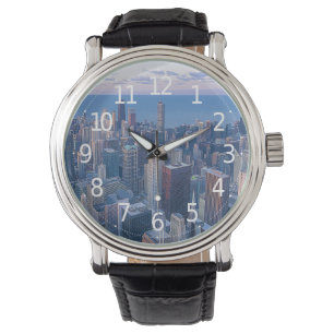 Chicago Gebäude Artwork  Armbanduhr