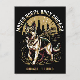 Chicago German Shepherd African Heritage Pride Art Postkarte